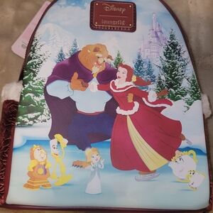 Loungefly Disney Beauty and the Beast Winter Scene Backpack